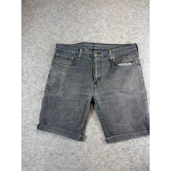 Levis Denim Jean Jorts Cargo Shorts Mens 32 Gray Carpenter Work Utility Baggy - Picture 1 of 8
